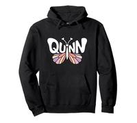 Quinn Butterfly - Personalizzato Carino Nome Word Art Felpa con Cappuccio