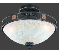 QUINTA PLAFONIERA CLASSICA RUGGINE CM42 3 LUCI ATTACCO E27