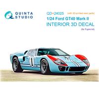 Quinta Studio 1/24 Ford GT40 Mark II interni stampati in 3D (Fujimi) + parti 3D