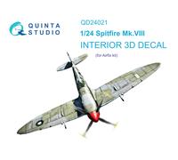 Quinta Studio 1/24 Spitfire Mk.VIII interni stampati in 3D e colorati (Airfix)