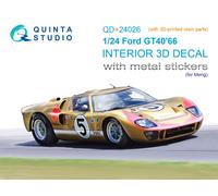 Quinta Studio 1/24Ford GT40 Mark II '66 3D-Interior (Meng) + parti 3D