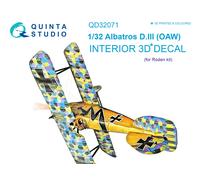 Quinta Studio 1/32 Albatros D.III OAW Interno stampato in 3D e colorato (Roden)
