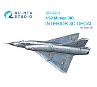 Quinta Studio 1/32 Dassault Mirage IIIC interni stampati in 3D e colorati...