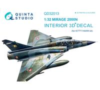 Quinta Studio 1/32 Mirage 2000N interni stampati in 3D e colorati (Kitty Hawk)