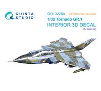 Quinta Studio 1/32 Tornado Gr.1 Interno stampato in 3D e colorato (Italeri)