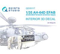 Quinta Studio 1/35 AH-64D Extended forward avionics bays stampato in 3D (Meng)