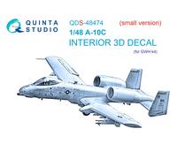 Quinta Studio 1/48 A-10C Stampato in 3D e Interno colorato (GWH) versione...