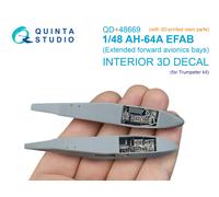 Quinta Studio 1/48 AH-64A Forward Avionics Bays 3D-Interior (Trumbeter) +...