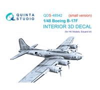 Quinta Studio 1/48 Boeing B-17F 3D-Printed Interior (modelli HK, Eduard)...