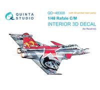 Quinta Studio 1/48 Dassault Rafale C/M Interno stampato in 3D (Revell) +...