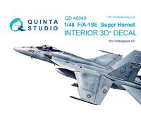 Quinta Studio 1/48 F/A-18E interni stampati in 3D e colorati (Hasegawa)