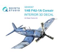 Quinta Studio 1/48 F4U-1A Interni colorati e stampati in 3D (per kit Magic...