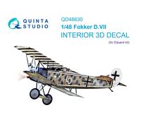 Quinta Studio 1/48 Fokker D.VII interno stampato in 3D e colorato (Eduard)