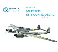 Quinta Studio 1/48 Fw 189A interni stampati in 3D e colorati su carta...