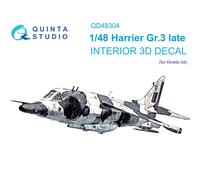 Quinta Studio 1/48 Harrier Gr.3 fine stampa 3D e interni colorati (cinetici)