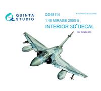Quinta Studio 1/48 Mirage 2000-5 interno stampato in 3D e colorato (cinetico)