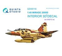 Quinta Studio 1/48 Mirage 2000D stampato in 3D e interno colorato (cinetico)