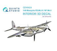 Quinta Studio 1/48 Mosquito FB Mk.VI/NF Mk.II Interno stampato in 3D (Tamiya)