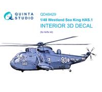 Quinta Studio 1/48 Westland Sea King HAS.1 interni stampati in 3D (Airfix)
