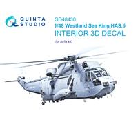 Quinta Studio 1/48 Westland Sea King HAS.5 interni stampati in 3D (Airfix)