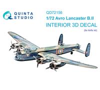 Quinta Studio 1/72 Avro Lancaster B.II interni stampati in 3D e colorati...