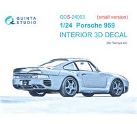 QuintaStudio 1/24 Porsche 959 Interni colorati e stampati in 3D (Tamiya)...