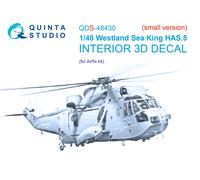 QuintaStudio 1/48 Westland Sea King HAS.5 interni stampati in 3D (Airfix)...