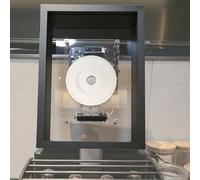 QuinteZhenTially Lettore Musicale CD Decorativo,Lettore CD Montabile Parete,con Telecomando & Display LCD,con Uscita Bluetooth/Aux 3,5 Mm,Telecomando,Senza Altoparlanti Black