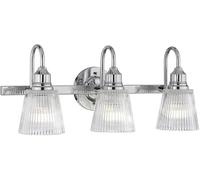 Quintiesse Addison lampada da parete 3x3 W cromo-trasparente QN-ADDISON3-BATH