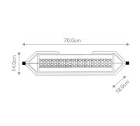 Quintiesse Appliance a LED ESPADA, cromo lucido Larghezza 70 cm Metallo IP44 Quintiesse
