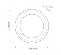 Quintiesse Applique a LED ALONSO, bronzo, Ø 22 cm, metallo/vetro/alabastro Quintiesse