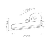 Quintiesse Applique a LED VALISE, marrone/ottone anticato, 31 cm, similpelle Quintiesse