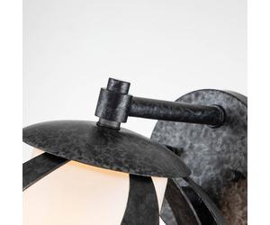 Quintiesse Applique Blacksmith, nero/bianco, 1 luce, IP44 Quintiesse