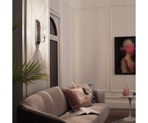 Quintiesse Applique Kimrose, a 1 luce, nichel lucido Quintiesse