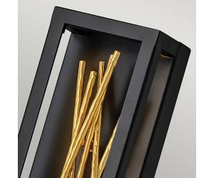 Quintiesse Applique LED Styx, nero, 3.000 K 15 x 61cm Quintiesse