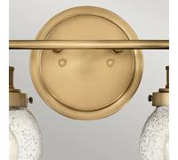 Quintiesse Applique Poppy, ottone, larghezza 37 cm, a 2 luci, IP44 Quintiesse