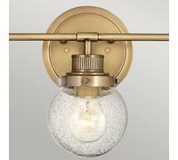 Quintiesse Applique Poppy, ottone, larghezza 62 cm, a 3 luci, IP44 Quintiesse