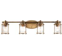 Elstead Lighting Ashland Bay lampada da parete E27 4 x 60 W La: 85,8 A: 20,6 P: 16,6 cm, QN-ASHLANDBAY4-NBR-BATH, Ashland Bay [Lampade per Interni > Lampade a Parete]