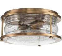 Quintiesse Ashland Bay plafoniera 2x60 W ottone QN-ASHLANDBAY-F-NBR-BATH