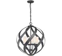 Quintiesse Blacksmith lampada sospesa 4x40 W nero-opale QN-BLACKSMITH-4P-OBK