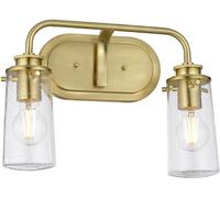Quintiesse Braelyn lampada da parete 2x40 W ottone-trasparente QN-BRAELYN2-BB