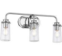 Quintiesse Braelyn lampada da parete 3x40 W cromo-trasparente QN-BRAELYN3-PC