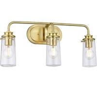 Quintiesse Braelyn lampada da parete 3x40 W ottone-trasparente QN-BRAELYN3-BB