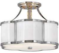 Quintiesse Chance lampada da soffitto 2x60 W nichel QN-CHANCE-SF-S-PN