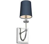 Quintiesse Felixstowe lampada da parete 1x3 W cromo-blu QN-FELIXSTOWE1-B