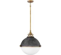 Quintiesse Fletcher lampada sospesa 2x60 W bianco-ottone QN-FLETCHER-P-M-AZ