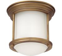 Quintiesse Hadrian lampada da soffitto 1x60 W vetro opalino-marrone QN-HADRIAN-MINI-F-BR-OPAL