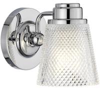 Quintiesse Hudson lampada da parete 1x3 W cromo-trasparente QN-HUDSON1-BATH