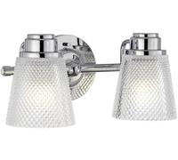 Quintiesse Hudson lampada da parete 2x3 W cromo-trasparente QN-HUDSON2-BATH