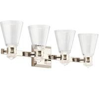 Quintiesse Kayva lampada da parete x22 W nichel QN-KAYVA4-PN